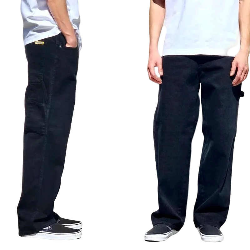 Neo Blue Carpenter Baggy Jeans